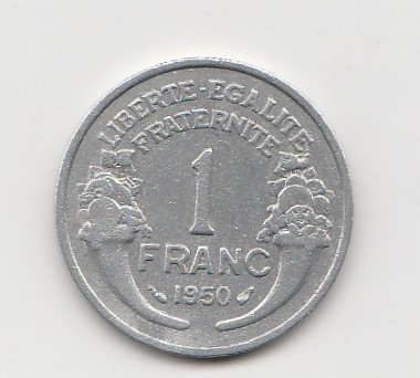  1 Franc Frankreich 1950   (K735)   