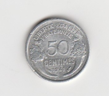  50 Centimes Frankreich 1941 (K736)   