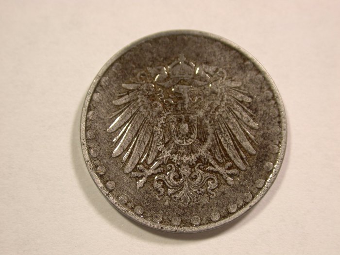  B17 10 Pfennig Eisen 1916 A in ss, zaponiert Originalbilder   