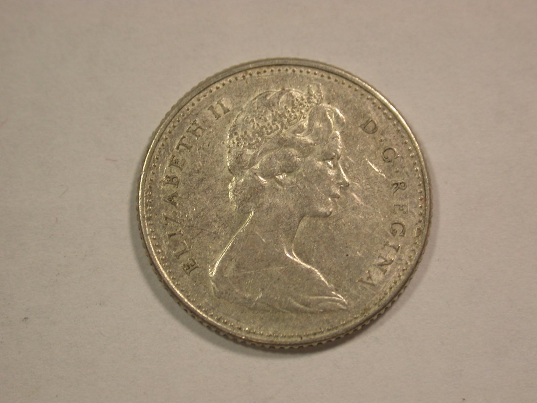  B17 Kanada Silber  10 Cent 1967 in ss+  Originalbilder   