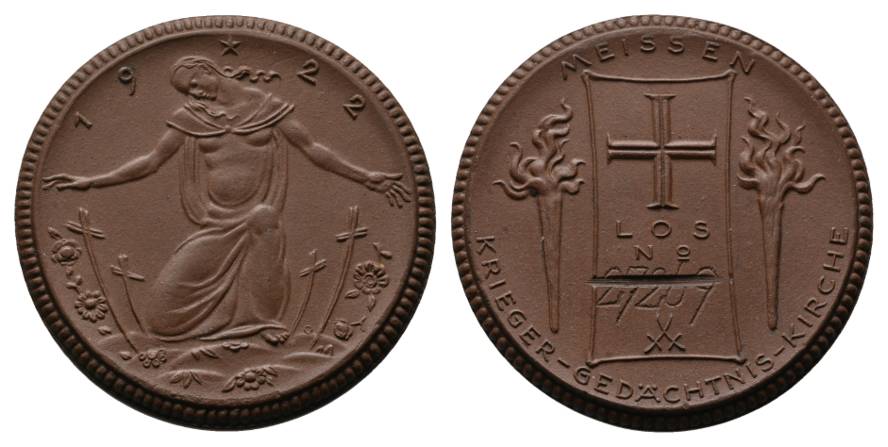  Porzellanmedaille 1922, Meissen   