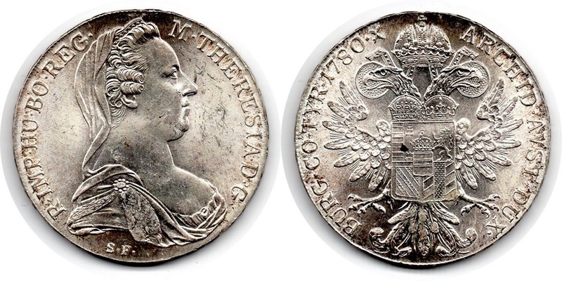  Österreich Maria Theresia Taler  1780  FM-Frankfurt Feingewicht: 23,37g Silber vorzüglich/sehr schön   