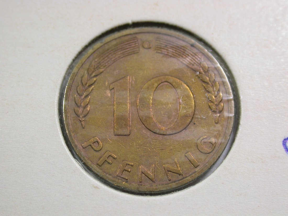  B46 BRD  10 Pfennig 1949 G in ss+  Originalbilder   