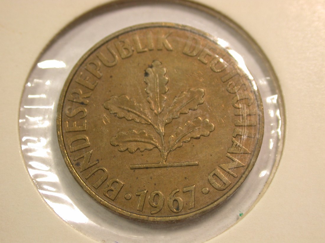  B46 BRD  10 Pfennig  1967 G in f.vz  Originalbilder   