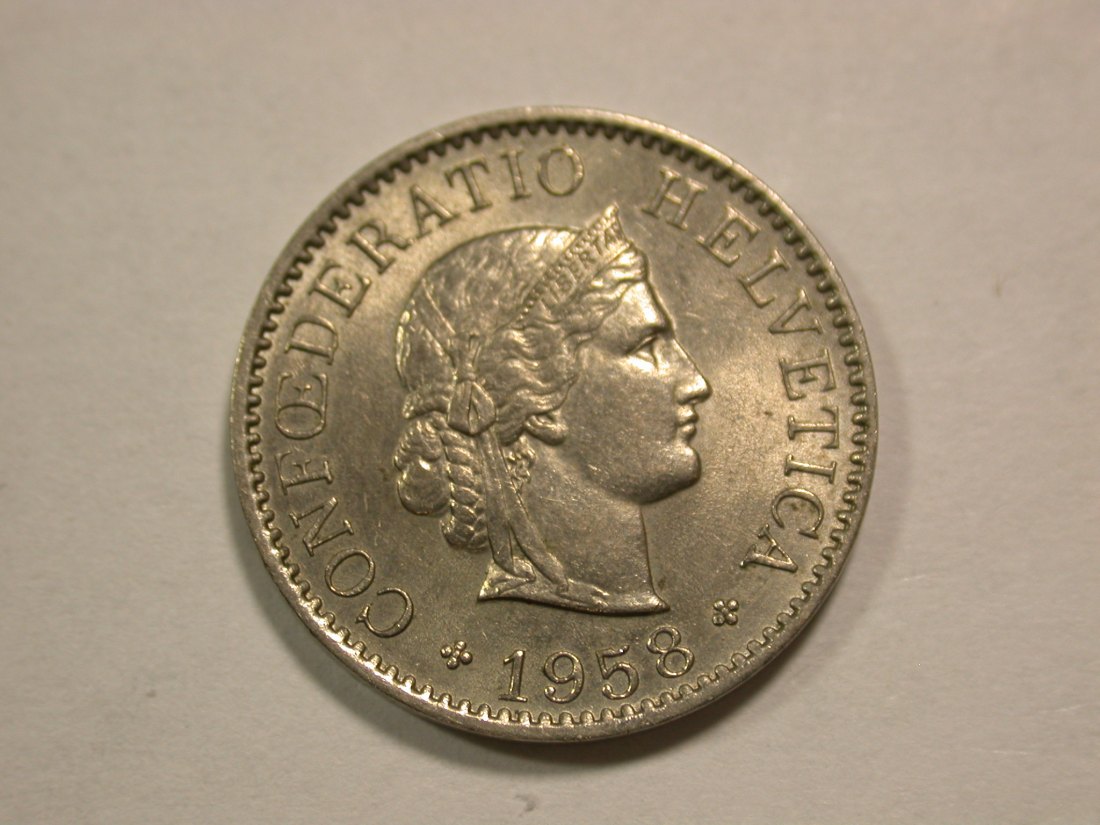 B46 Schweiz 5 Rappen 1958 in vz+ Originalbilder