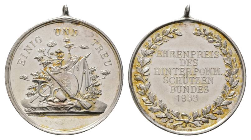  Pommern, Tragbare Medaille 1913, 36,5 mm, 16,04 g   