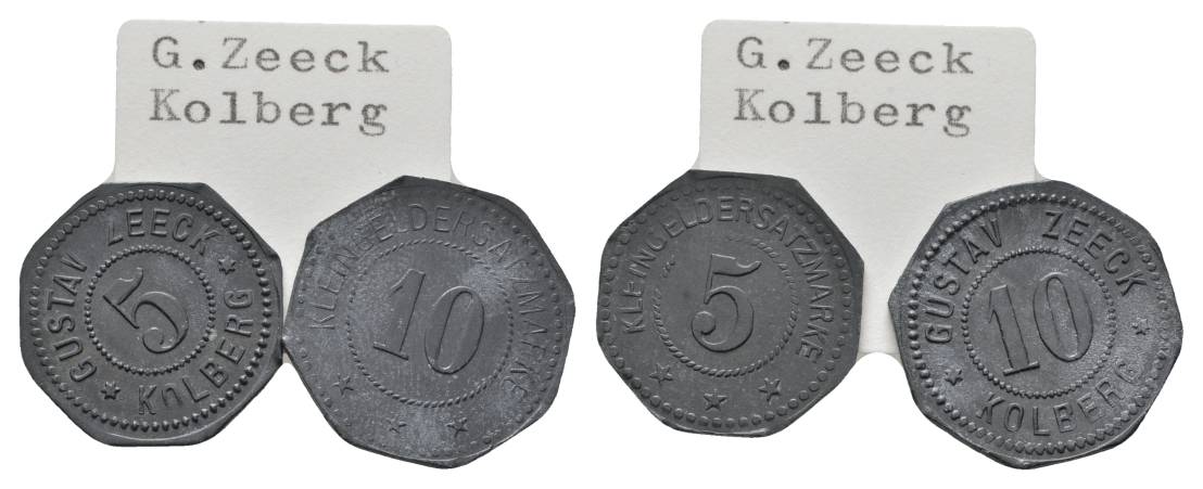  Pommern, Kohlberg, 2 Notmünzen   