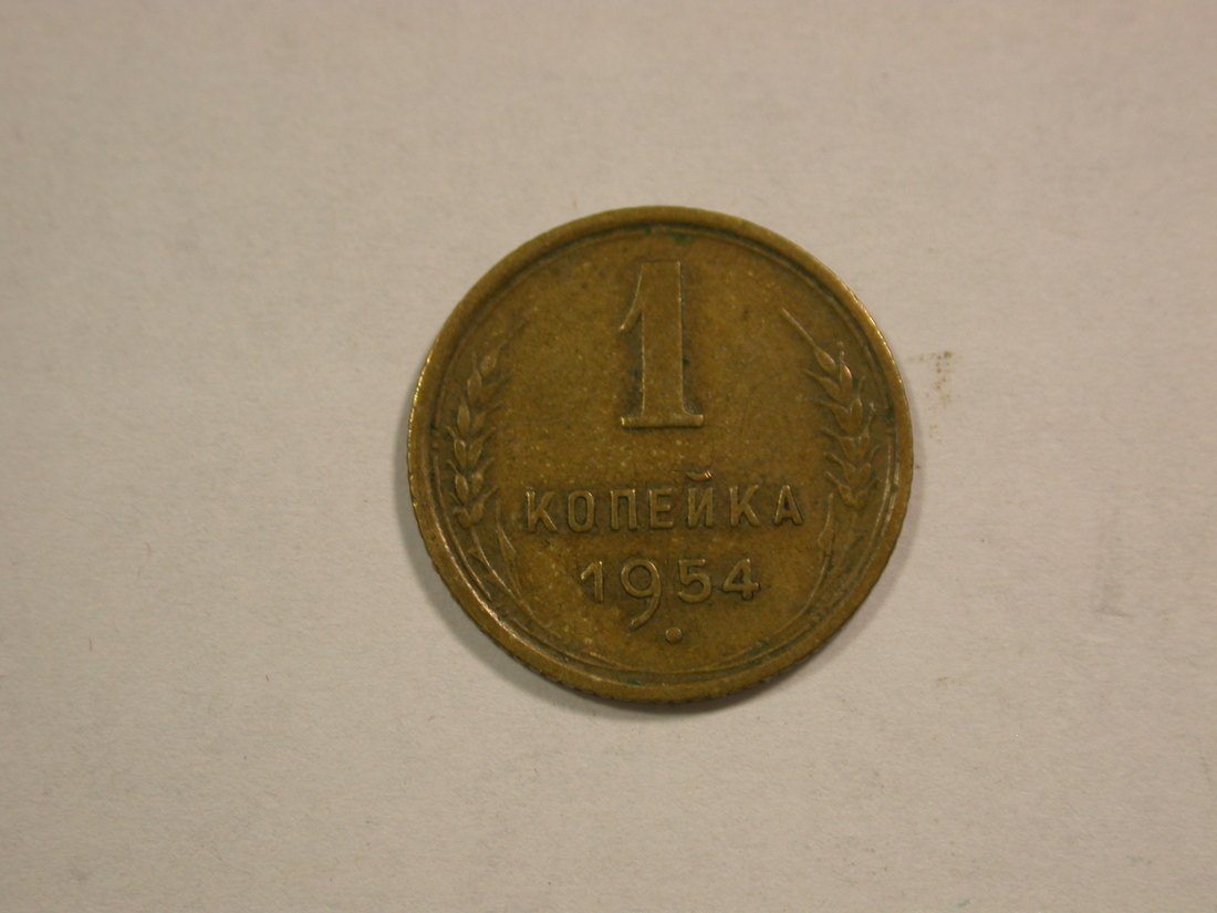 B47 UDSSR/Russland 1 Kopeke 1954 in ss+ Originalbilder
