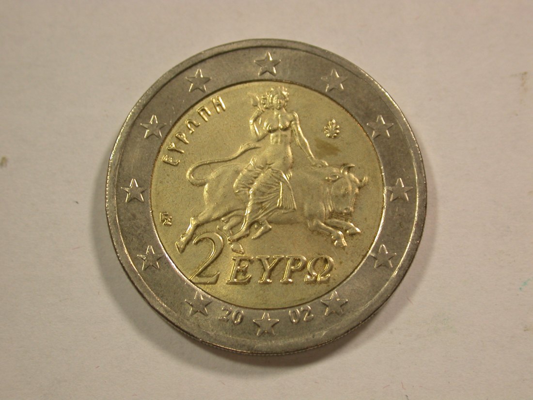  B47 Griechenland 2 Euro 2002 in f. UNC  Originalbilder   