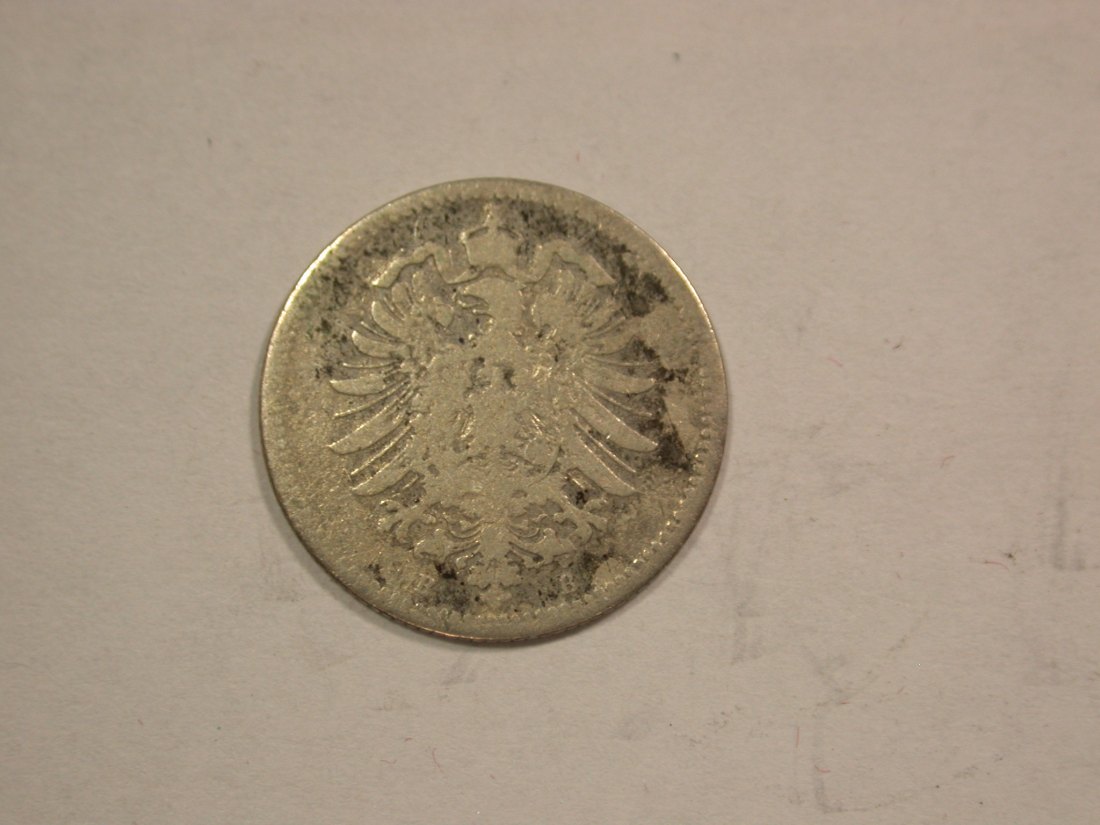  B47 KR  20 Pfennig  1875 B in schön   Originalbilder   