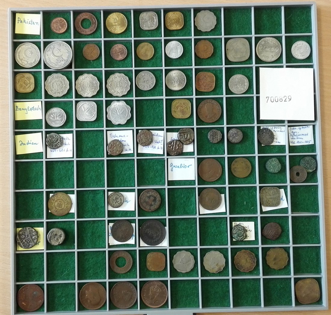  Indien/Pakistan/Bangladesch, 64 Kleinmünzen (Originalbilder per Email können angefordert werden!)   