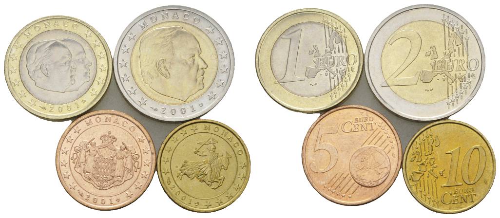  Monaco (4 Kursmünzen 2001)   