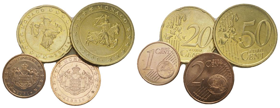  Monaco (4 Kursmünzen 2001)   