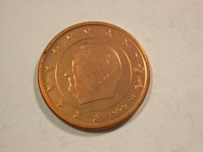 B18 Belgien 5 Cent 1999 in UNC Originalbilder