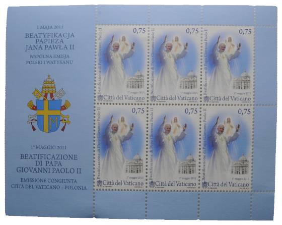  Vatikan, 50 Cent (8 Münzen + 0,75 Cent Briefmarken)   