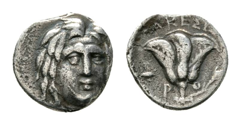  Antike, Rhodos, Hemidrachme; Silbermünze 1,29 g   