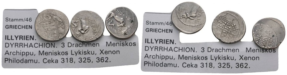  Griechenland, Antike, 3 Kleinmünzen   