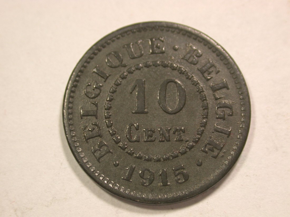  B19 Belgien 10 Centimes 1915 in vz+  Originalbilder   