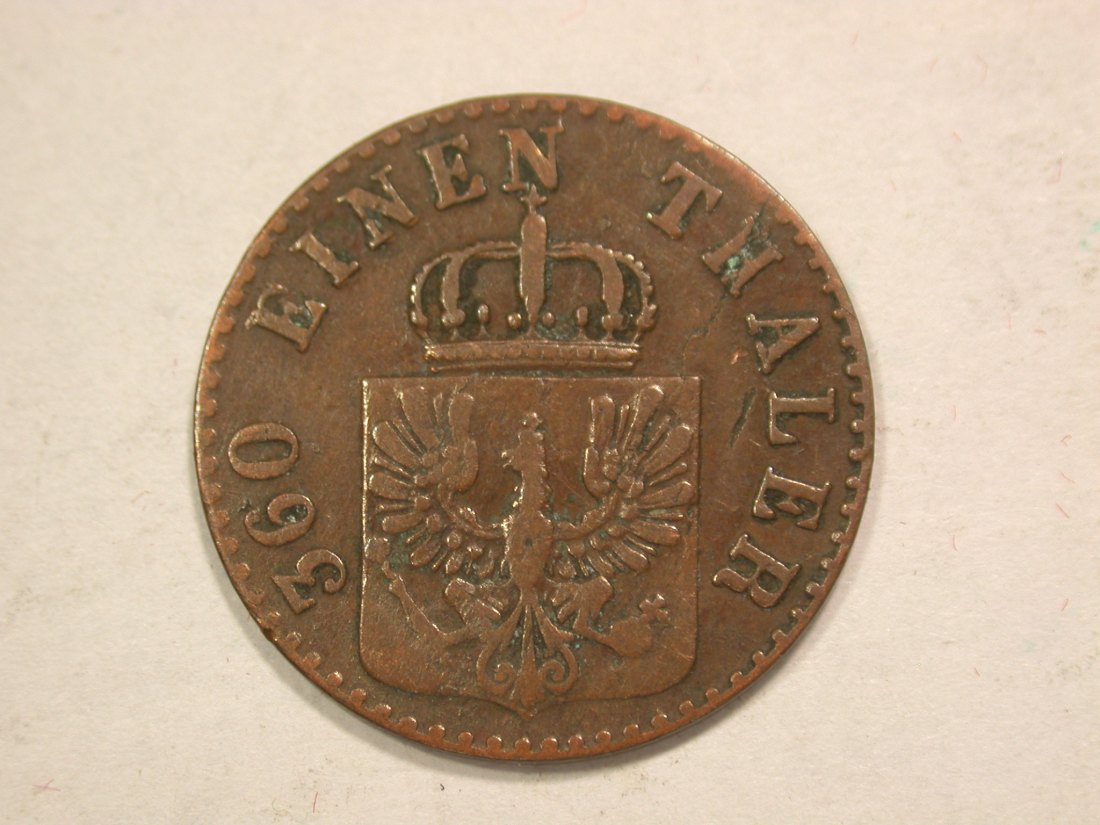  B19 Preussen  1 Pfennig  1846 D in f.ss Originalbilder   