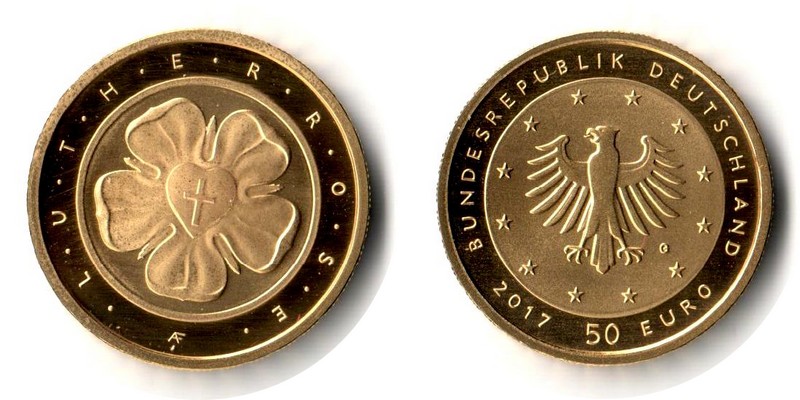 Deutschland MM-Frankfurt Feingewicht: 7,78g Gold 50 Euro 2017 PP
