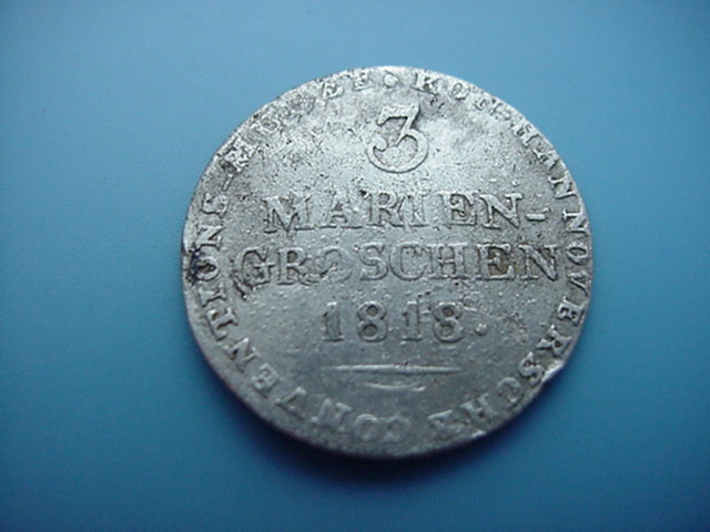 Braunschweig-Calenberg-Hannover Georg III 3 Mariengroschen 1818 C H H