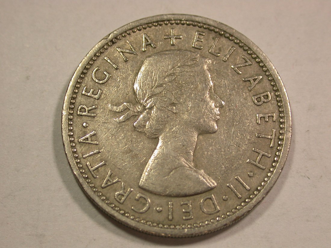 B20 Großbritannien 2 Shilling 1965 in f.ss Originalbilder