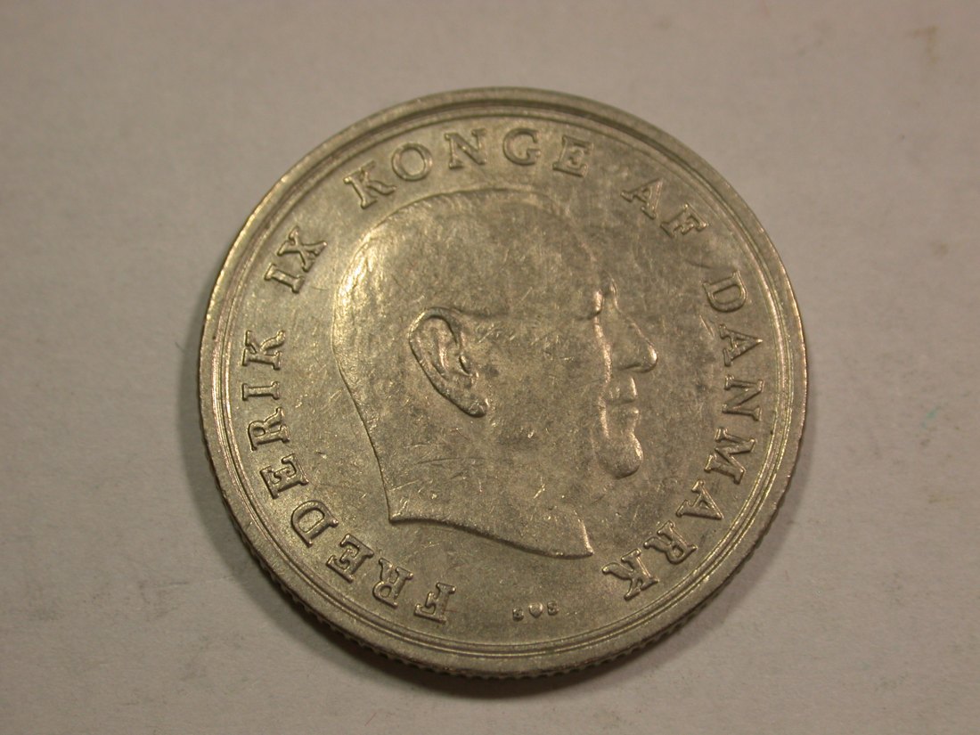B20 Dänemark 1 Krone 1972 in vz Originalbilder