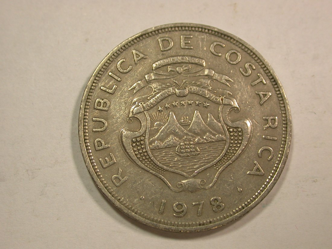  B20 Costa Rica 2 Colones 1978 in ss   Originalbilder   