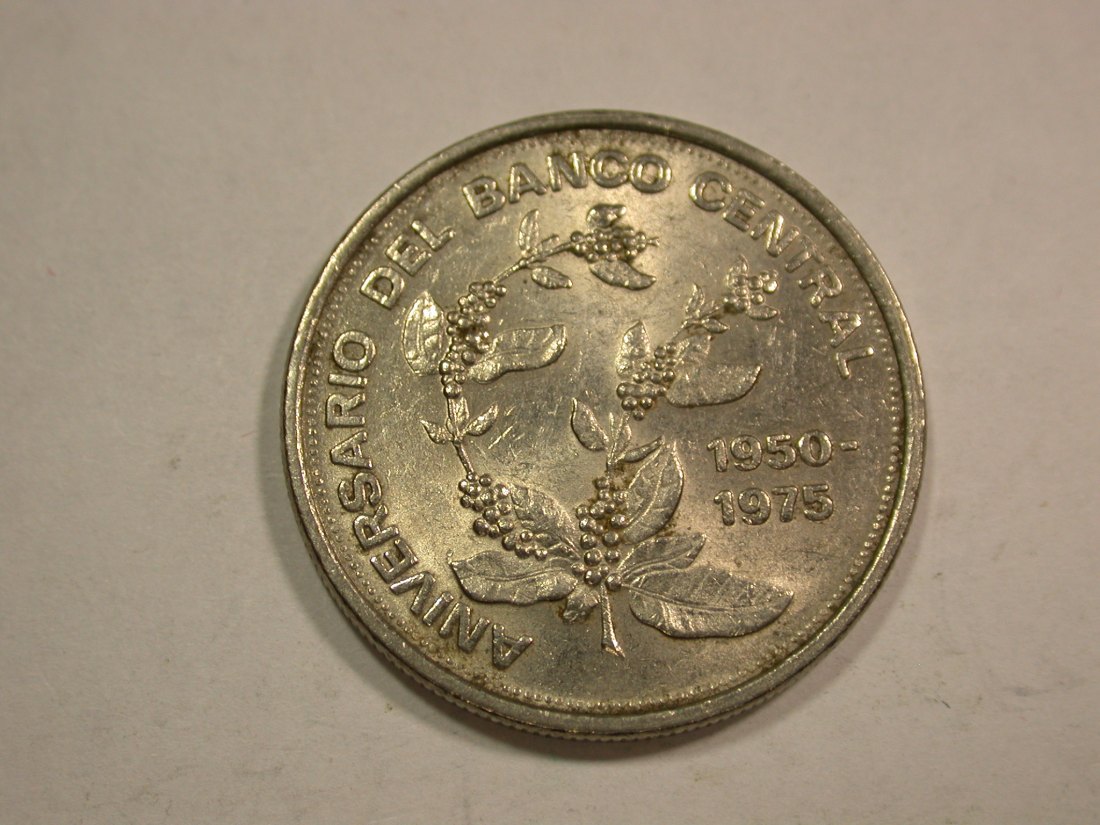 B20 Costa Rica 5 Colones 1975 in vz Originalbilder