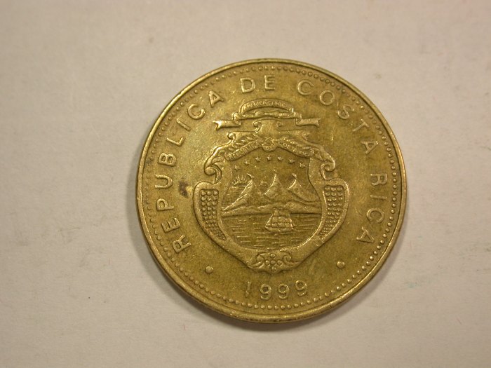  B20 Costa Rica  50 Colones 1999 in ss+  Originalbilder   