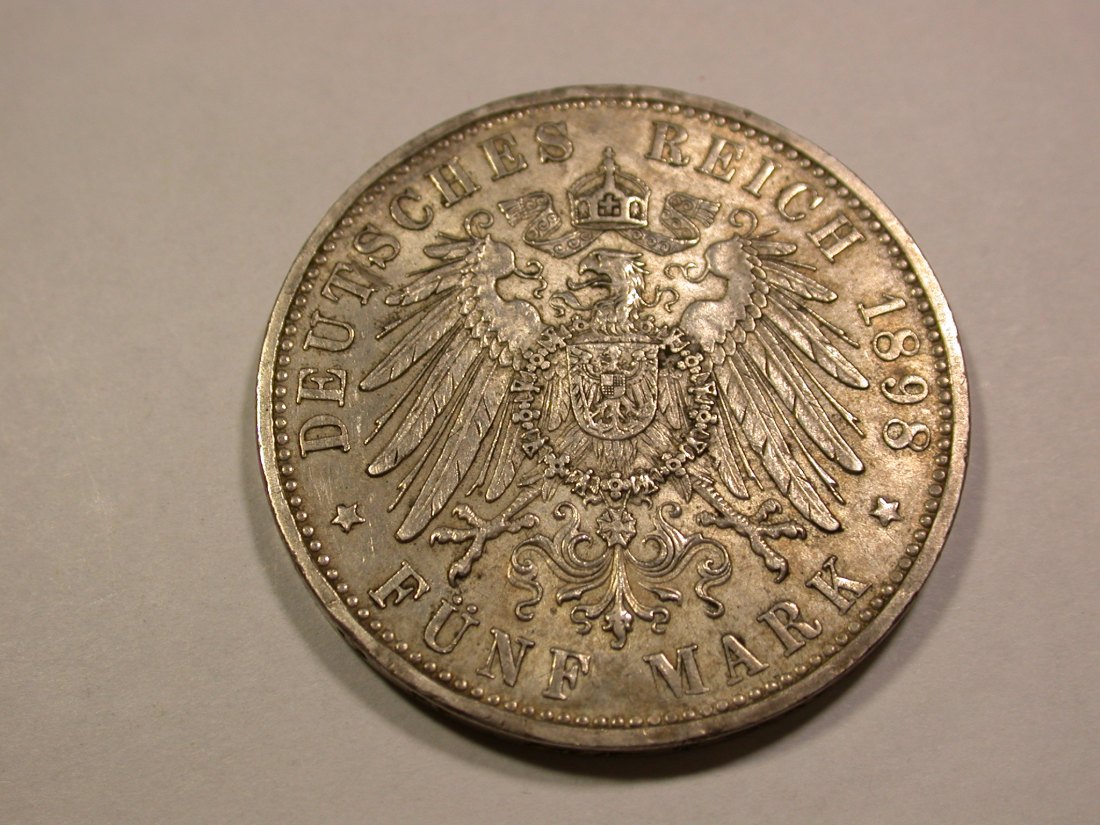  B48 KR  5 Mark Bayern 1898 in vz/vz-st !!   Originalbilder   