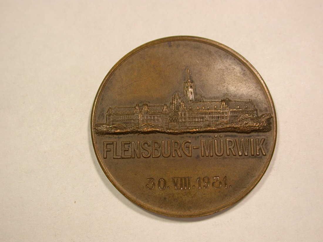  B48 Flensburg Mürwick Prämienmedaille 30.08.1931 40mm/20,23 Gr. in f.st Originalbilder   