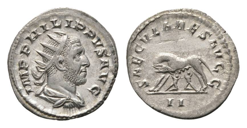  Antike; Philippus Arabs 244-249; Antoninian 3,68 g   