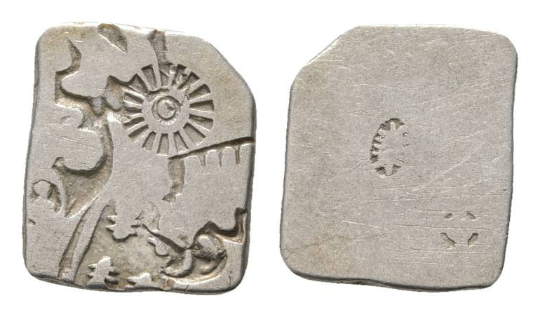  Antike; Indien Mauryan; Silber 3,37 g   