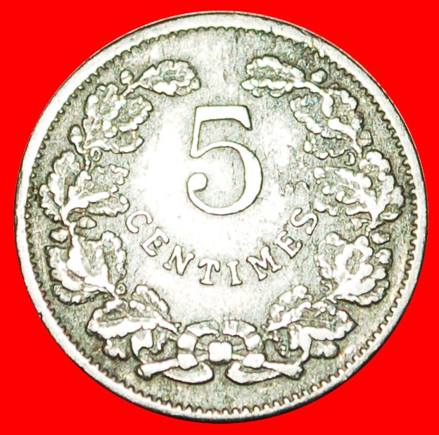  √ WILLIAM: LUXEMBURG ★ 5 CENTIMES 1908!   