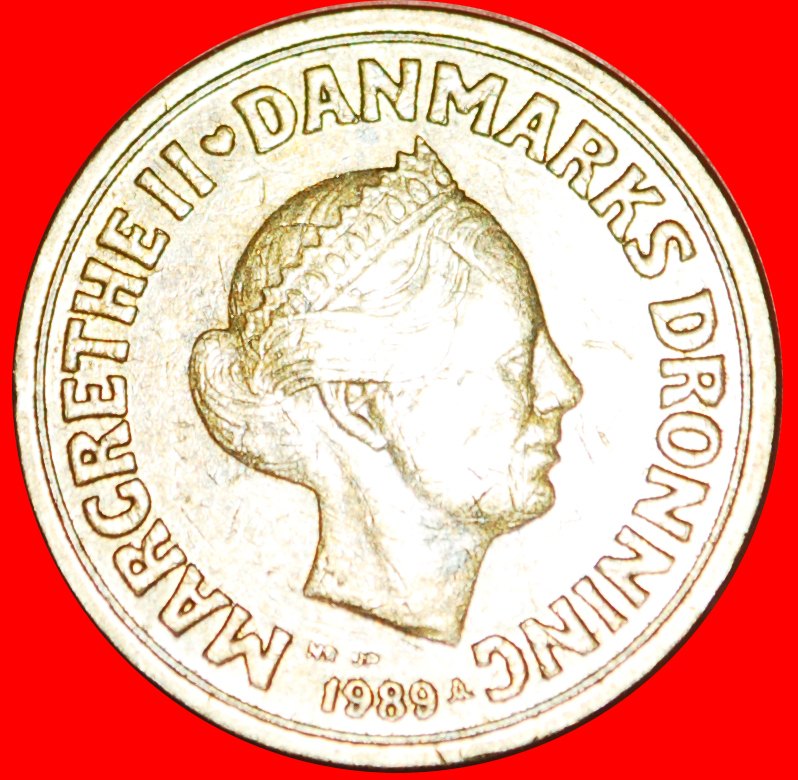  √ DAS 2. BILDNIS: DÄNEMARK ★ 10 KRONER 1989!   