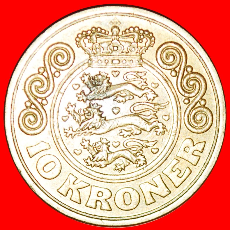  √ THE 2nd EFFIGY: DENMARK ★ 10 KRONER 1989!   