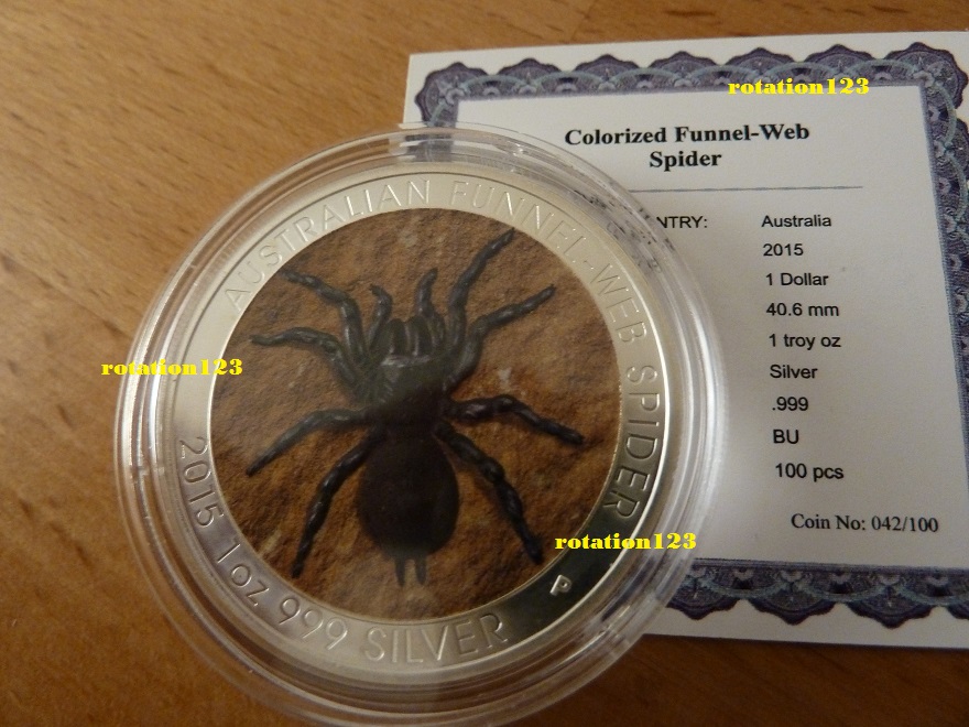 Australien 1 $ 2015 Funnel-Web Spider * * Farbe/ Colour * * Max. 100 EX.   