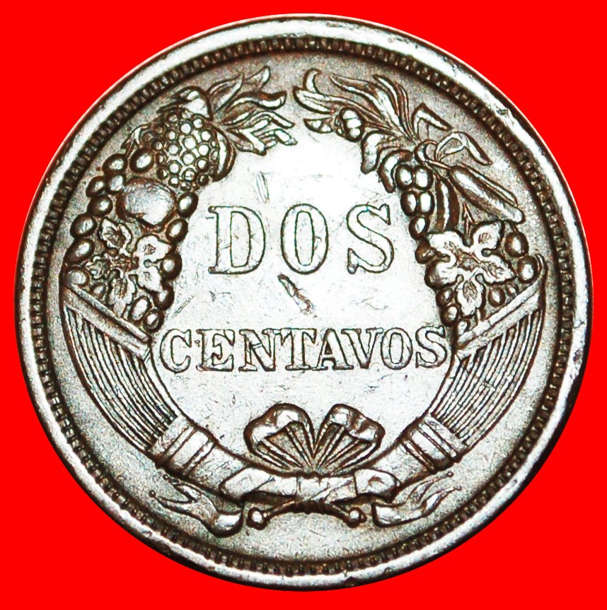  √ SONNE: SÜD PERU ★ 2 CENTAVOS 1895!   