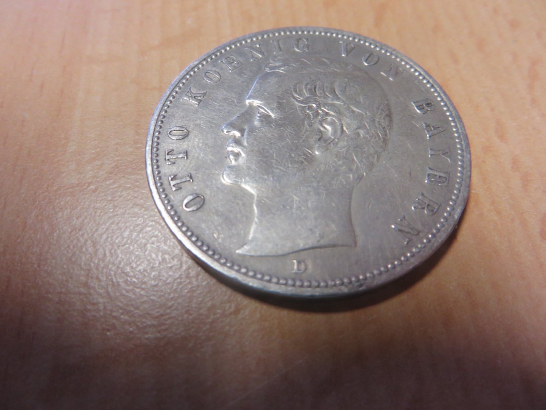 5 Mark 1908 D Bayern Silber