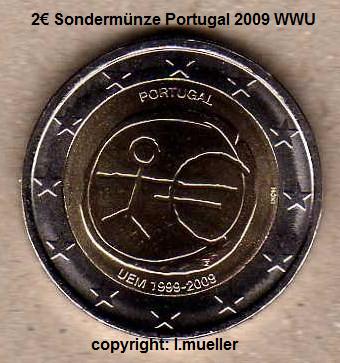 Portugal 2 Euro Sondermünze 2009...WWU   