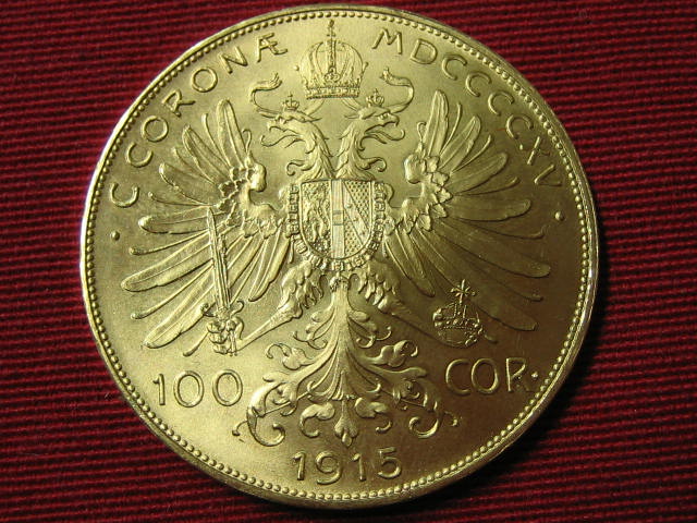  Österreich 100 Kronen 1915 NP Gold   