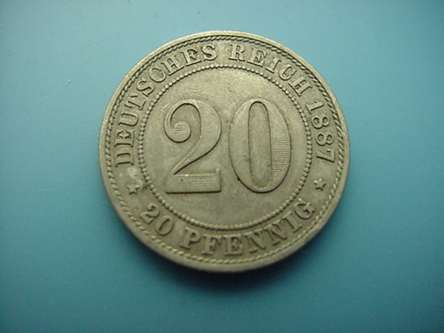 Kaiserreich 20 Pfennig 1887 A