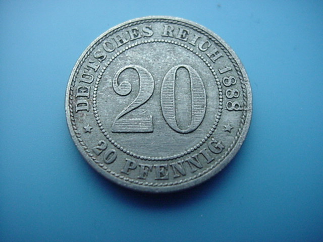 Kaiserreich 20 Pfennig 1888 G