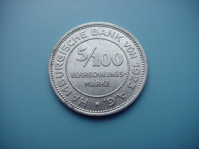 Hamburg 5/100 Verrechnugsmarke