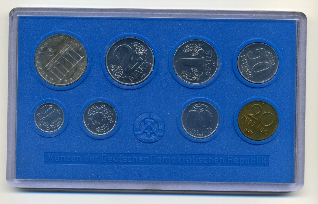  DDR Kursmünzensatz 1981 stempelglanz in Original Verpackung   