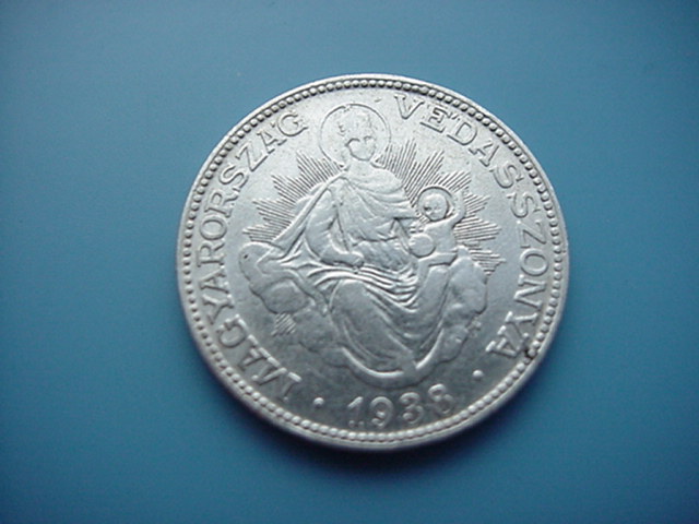 Ungarn 2Pengö 1938 Silber