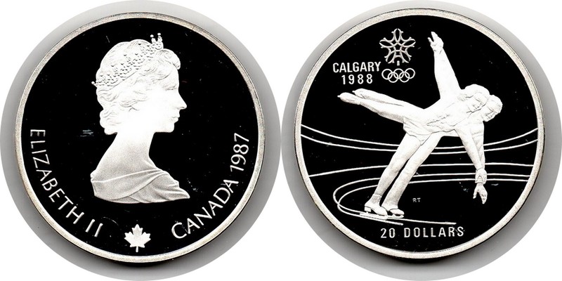 Kanada  20 Dollar  1987  FM-Frankfurt Feingewicht: 31,5g  Silber  PP/vz   