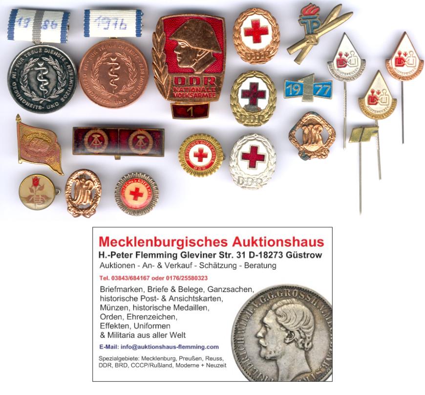 DDR Lot 19 Teilen DRK/Rotes Kreuz/JP usw ... TOP LOT ... ANSCHAUEN BITTE