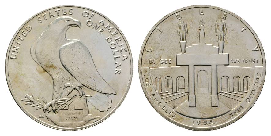  USA one Dollar 1984; AG 0,900; 27 g, Ø 38   